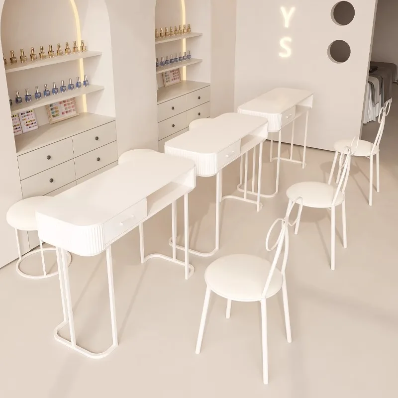 

Professional Manicure Tables Doing Nails Table Economy Cream Style Japanese Tavolo Unghie Estetista Nail Manicurist Salon Table