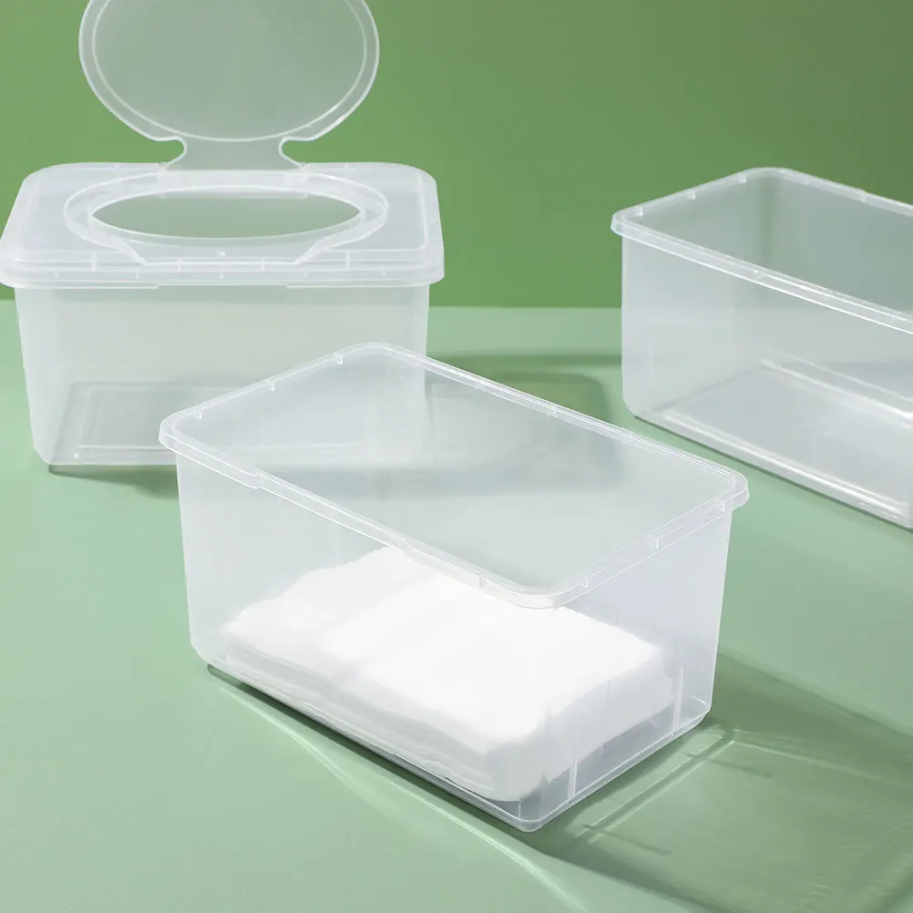 

4PCS Baby Wipes Box Reusable Holders Portable Travel Dispenser Container Dustproof Lid PP Material Storage Organizer