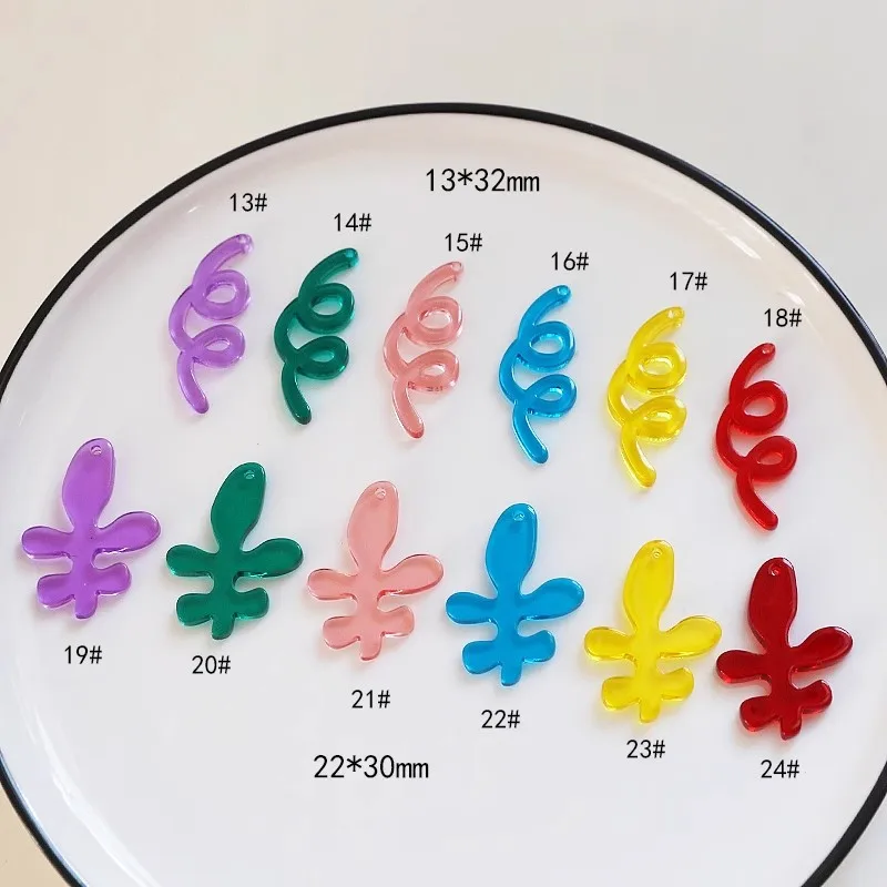 10pcs Transparent Acrylic Pendant Charms Flower Hollow Jewelry Pendant Diy Jewelry Making Findings Handmade Necklace Earrings