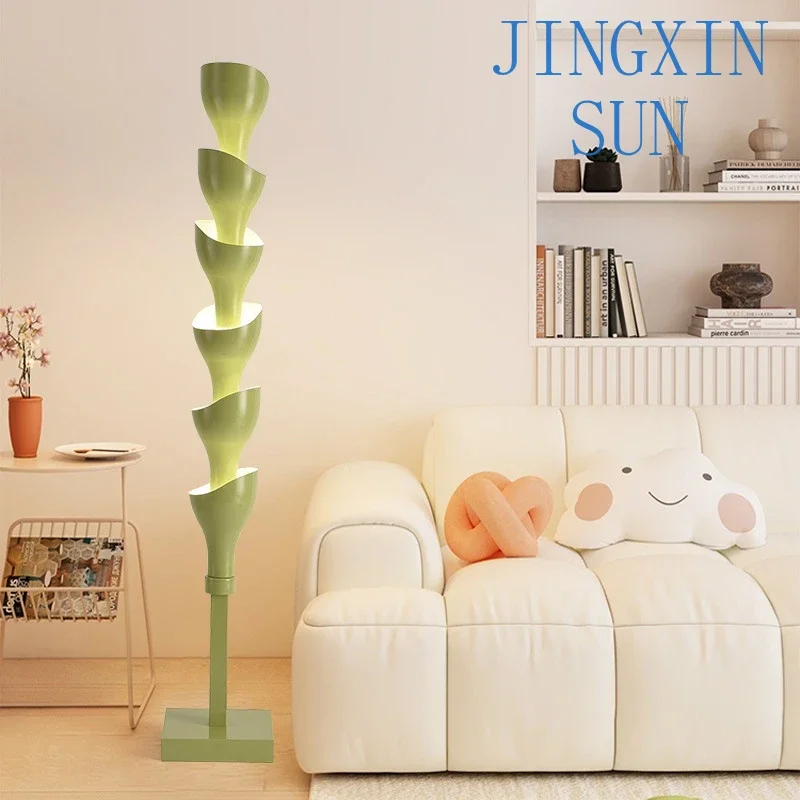 Italian Designer Long Strip White LED Floor Lamps Creative Torch Standing Lights for Living Room Study Beside Sofa Bedroom Decor