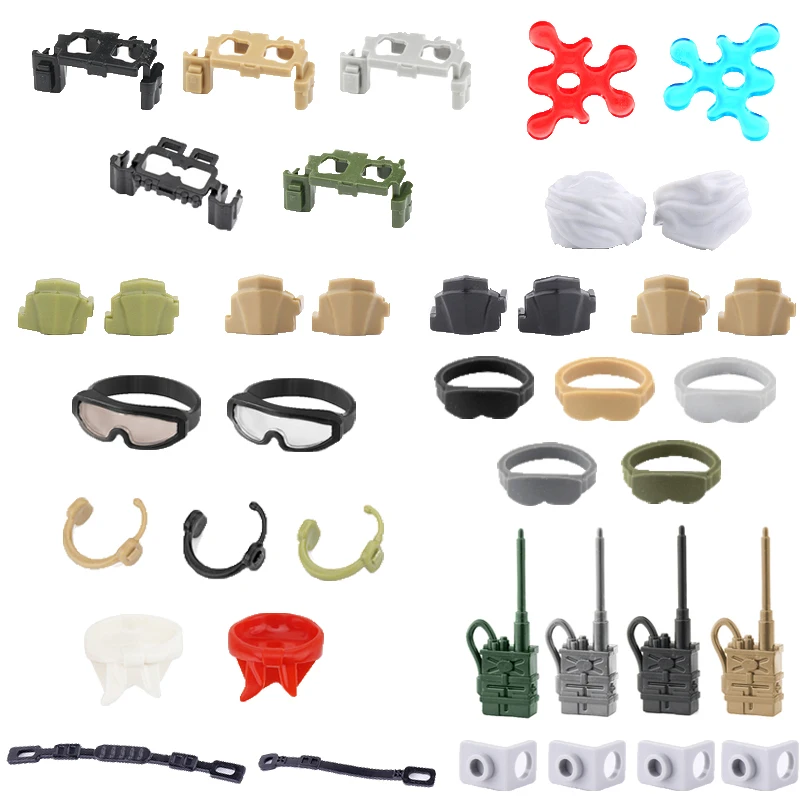 WW2 Military Building Blocks Solider Figures Gifts Mini Bricks Goggles Gunbelt Blood Belt Kneepads Radio Station Toys For Kids