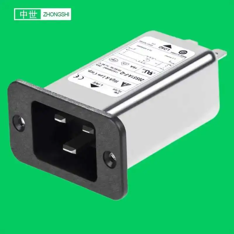 

IEC Socket Panel Mount E RFI AC 115V 250V 20A 50 60Hz Suppressor Power Noise Filter With IEC320 Plug