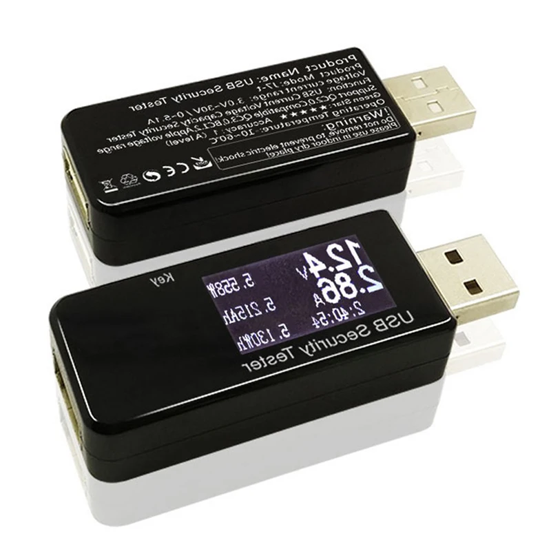 Mini USB Safety Security Tester LED Digital Voltmeter Ammeter Battery Capacity Indicator Voltage Power Meter Charger
