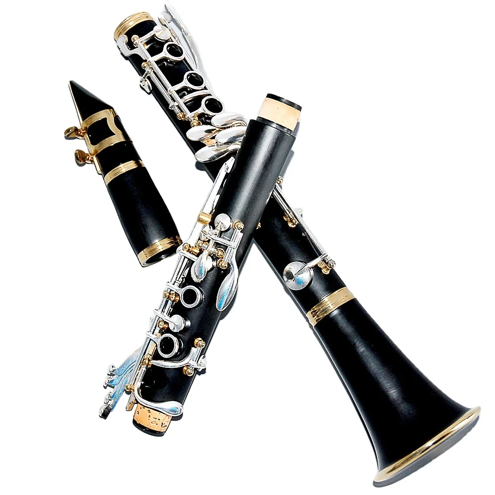 Profesyonel Clarinet ABS 17 Key Bb(silver Plated + Gold Plated) Clarinet