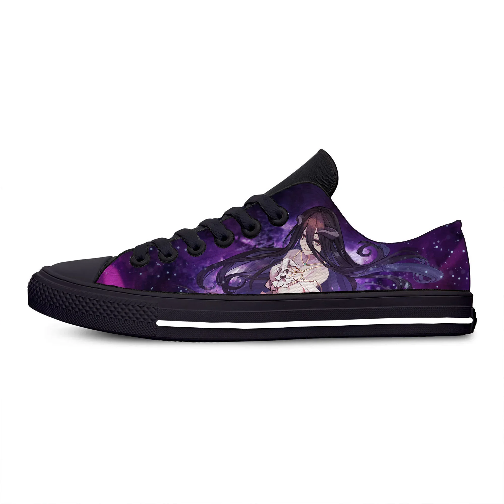 

Japanese Hot Anime Manga OVERLORD Albedo Cute Low Top Lightweight Board Shoes Fashion Casual Shoes Breathable Men Women Sneakers