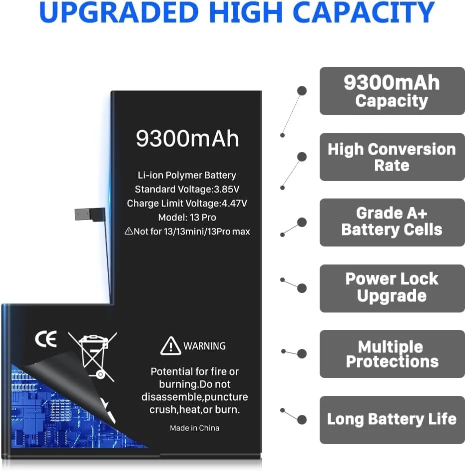 Batteria del telefono ad alta capacità per iPhone SE 2 4 5S 6 6s 6p 6sp 7 7p 8 Plus x xr xs Max 11 12 13 Pro batteria per Apple con strumenti