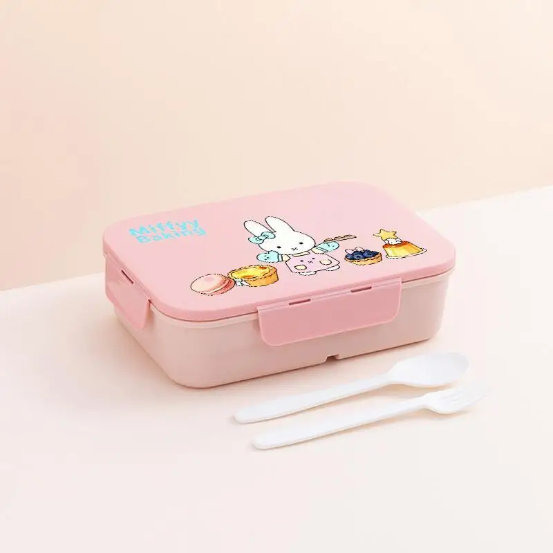 

Miffy ланч-бокс милый аниме мультфильм простой креативный Kawaii прямоугольный портативный студенческий рабочий ланч-бокс подарок