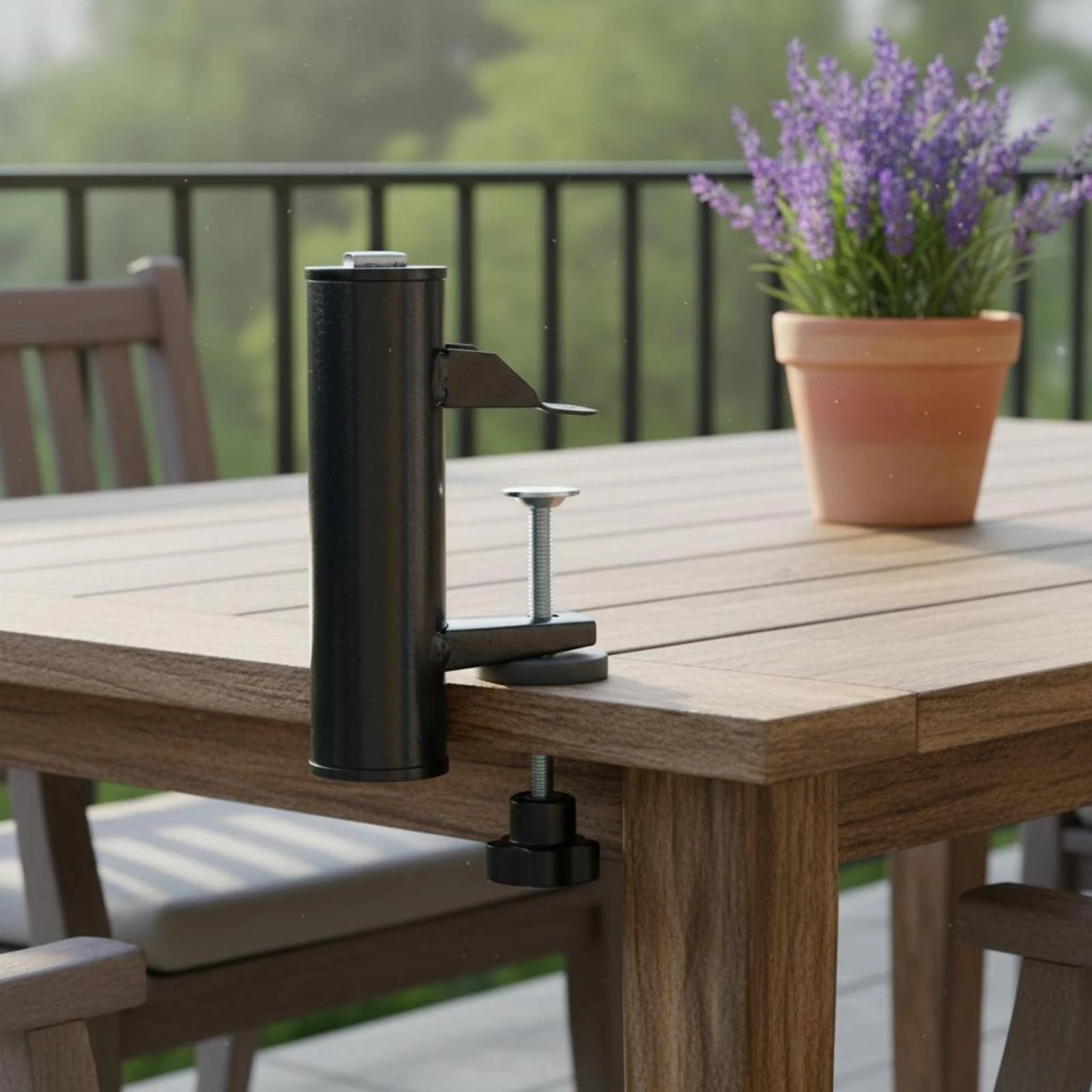 

Umbrella Holder Clamp Portable Balcony Umbrella Clamp Outdoor Gear Easy to Install Space-Saving