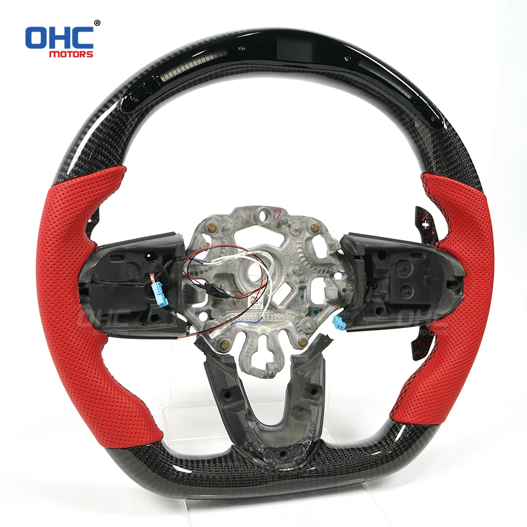 OHC For BMW MINI LED Carbon Fiber Steering Wheel Punched Leather Galaxy pro data display