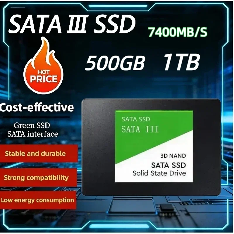 [Brand+] Original SATA 3.0 2.5 Inch Internal SSD 500GB 1TB 2TB Solid State Hard Drive SSD Hard Disk For Laptop Desktop Computer