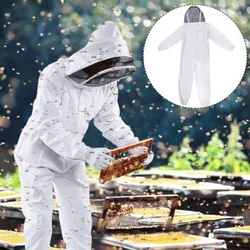 Combinaison de protection intégrale en coton trempé pour l'apiculture, costume d'apiculture, voile à capuche, chapeau et veste, équipement d'apiculture, 3 tailles