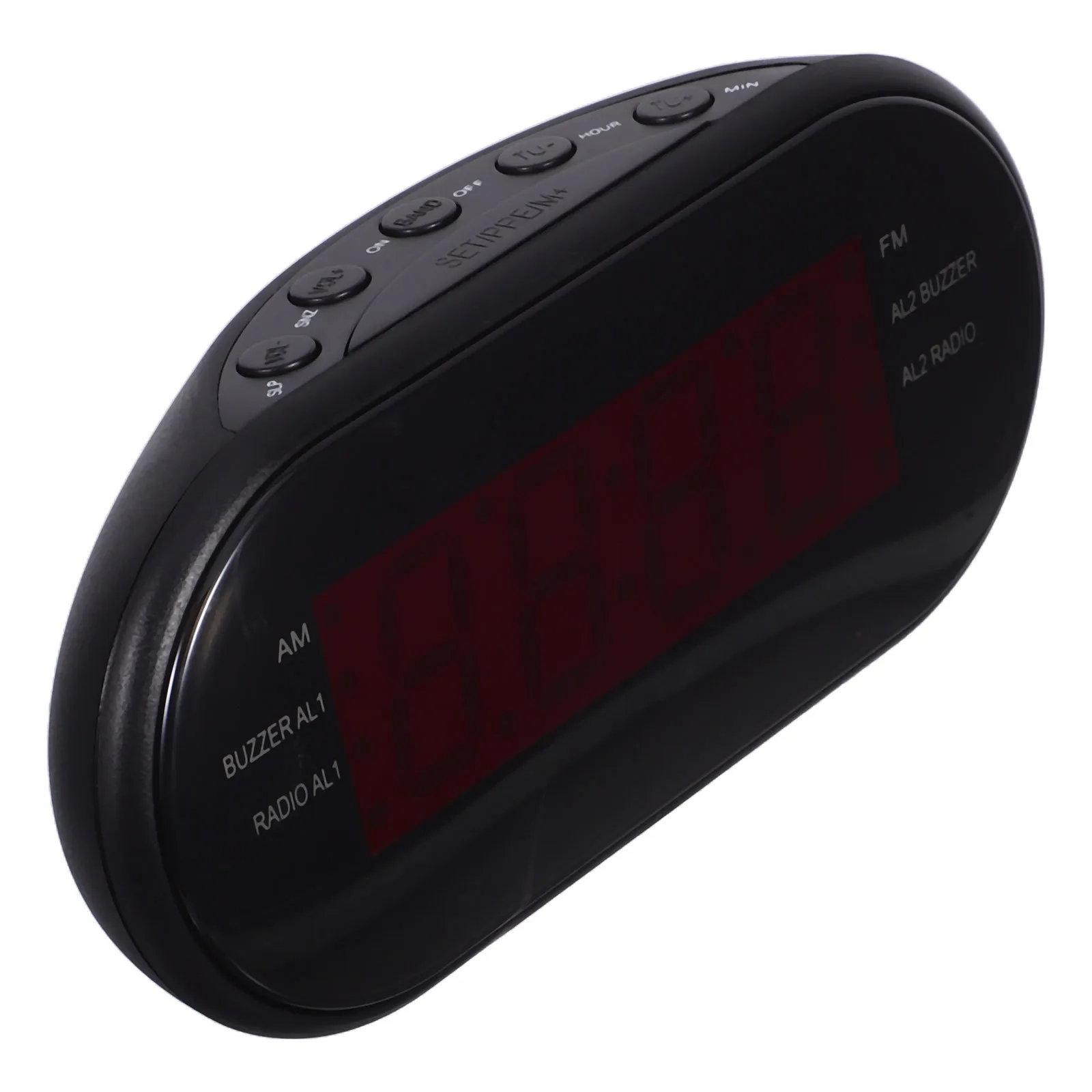 

Digital Alarm Clock Radio Am Fm Red Curved Large Display Ceiling Time Projection Night Light Snooze Eu Plug Alarm Clock Radio