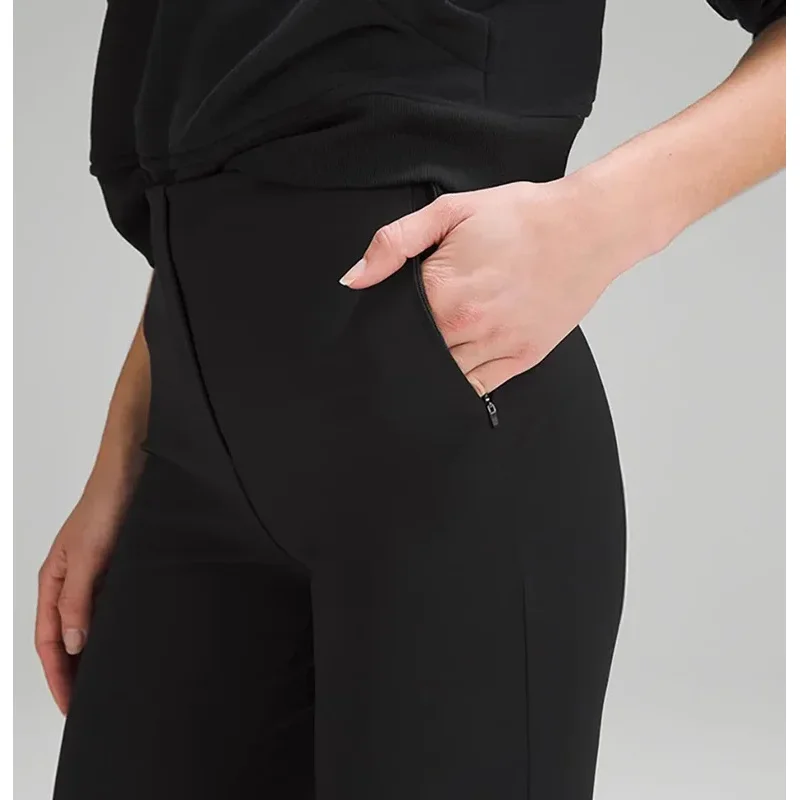 Women's Yoga Leisure Sports Hip Lift Slim Fit Elastic Wrinkle Resistant Micro Flare Suit Pants