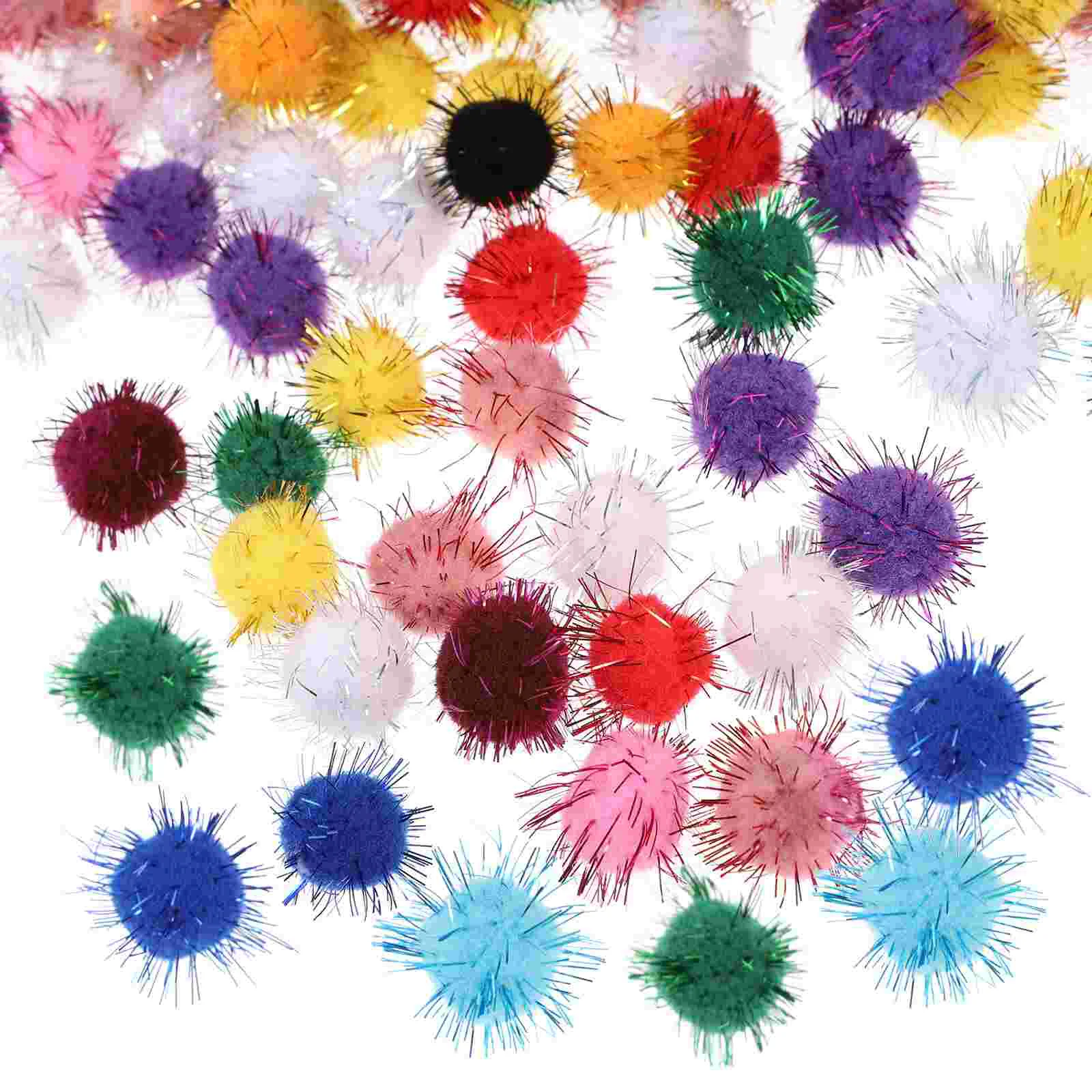 2000 Pcs DIY Pom Ball Colorful Fluffy Balls Plush Figure Toys Pompon Christmas Tree