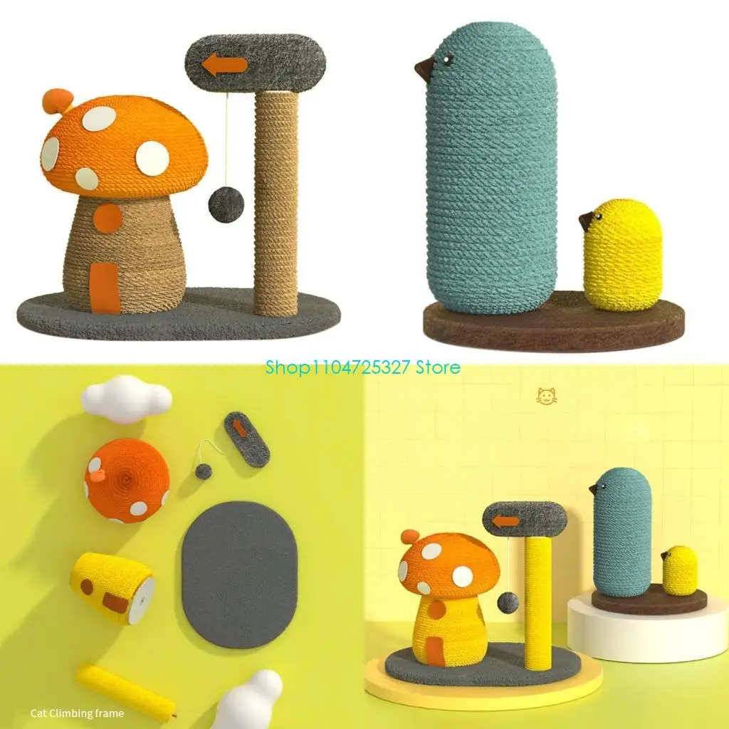 

D8KF Mushroom Chicken Cats Tree Climbing Frame Tower Stable Climbing Frame Kitty Gift for Climbing Sleeping and Exercising