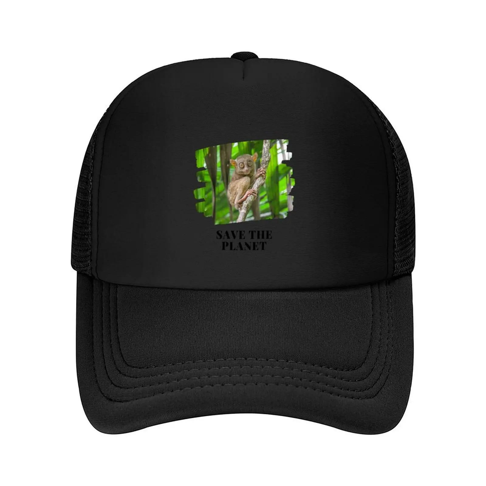 

Hello From the Tarsier. Save the Planet! Baseball Cap Rugby Hat Beach Horse Hat tea Hat Women's Men's