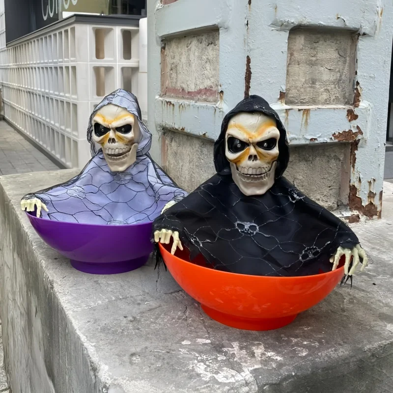 Halloween Decoration Glowing Swing Electric Fruit Platter Ghost Party Terrifying Atmosphere Shooting Scene Decoration Props