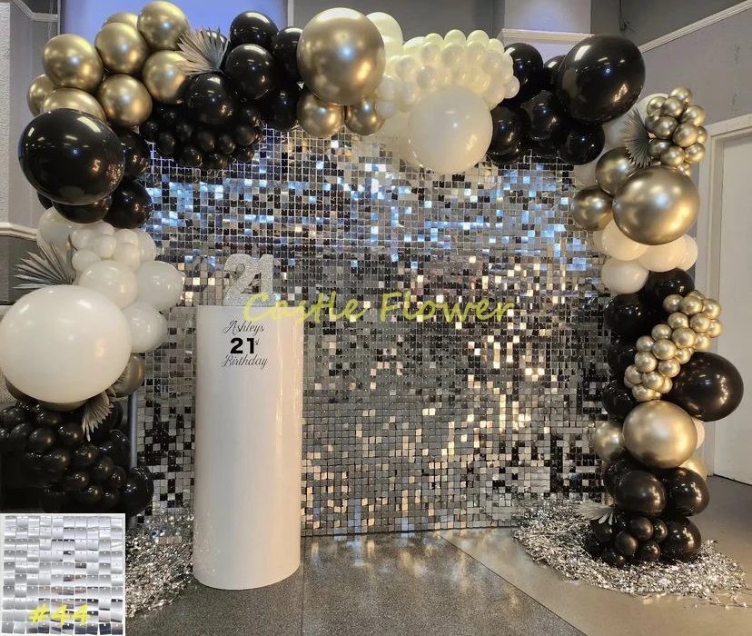 Customized Wholesale 3d White Shimmer Wall Panels Sequins Backdrop For Party Wedding Events Hotel Home Decoration Supplies