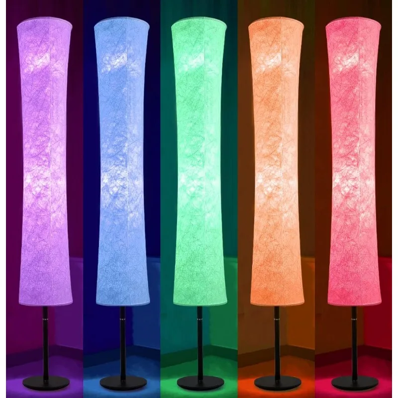 Floor Lamp,RGBCW 2700K-6500K,APP & Remote&Smart Voice Control, 2 X 60W Equivalent, No Hub Required,Compatible