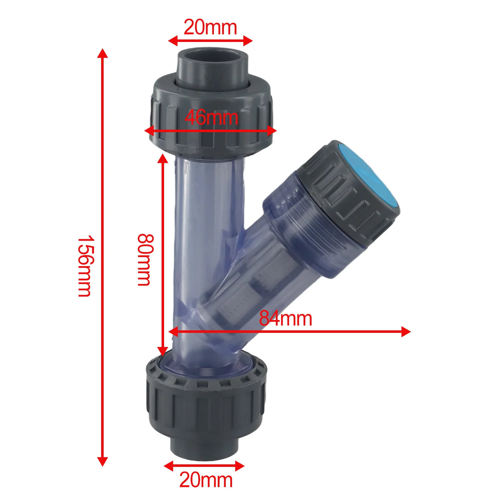 I.D 20 ~ 63mm przezroczysty filtr typu Y PVC akwarium filtry nawadniające rura ogrodowa do podlewania filtry łączące