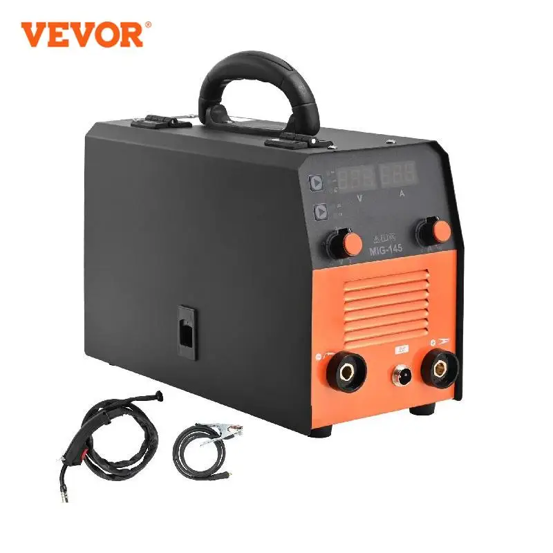 VEVOR 145Amp MIG Welder 110V Flux Core Welder MIG/Lift TIG/Stick 3 in 1 Welding Machine with IGBT Inverter & MIG Torch