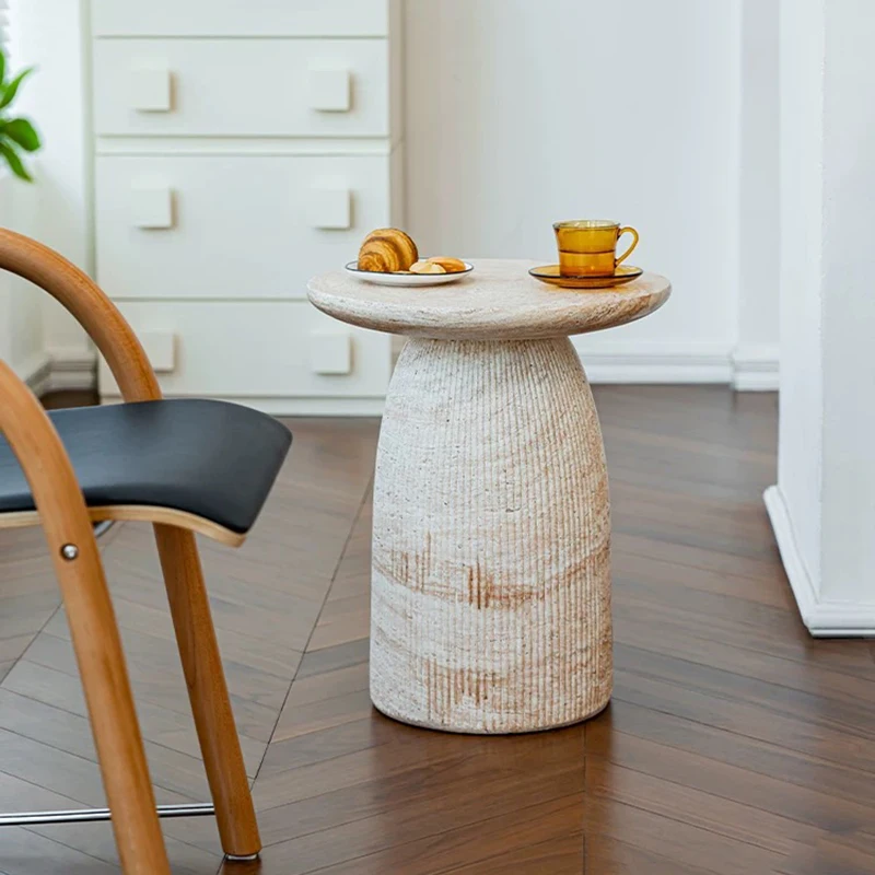 Magnesium Oxide Coffee Table,Creative Geometry Tea Table,Living Room Side Table,Home Decor Round Storage Desk,Nordic Furniture