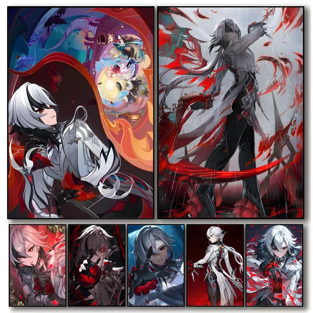 rpg game g-genshin Impact Poster Trendy Aesthetic Wall Art Poster for Dorm Room Bedroom Decor