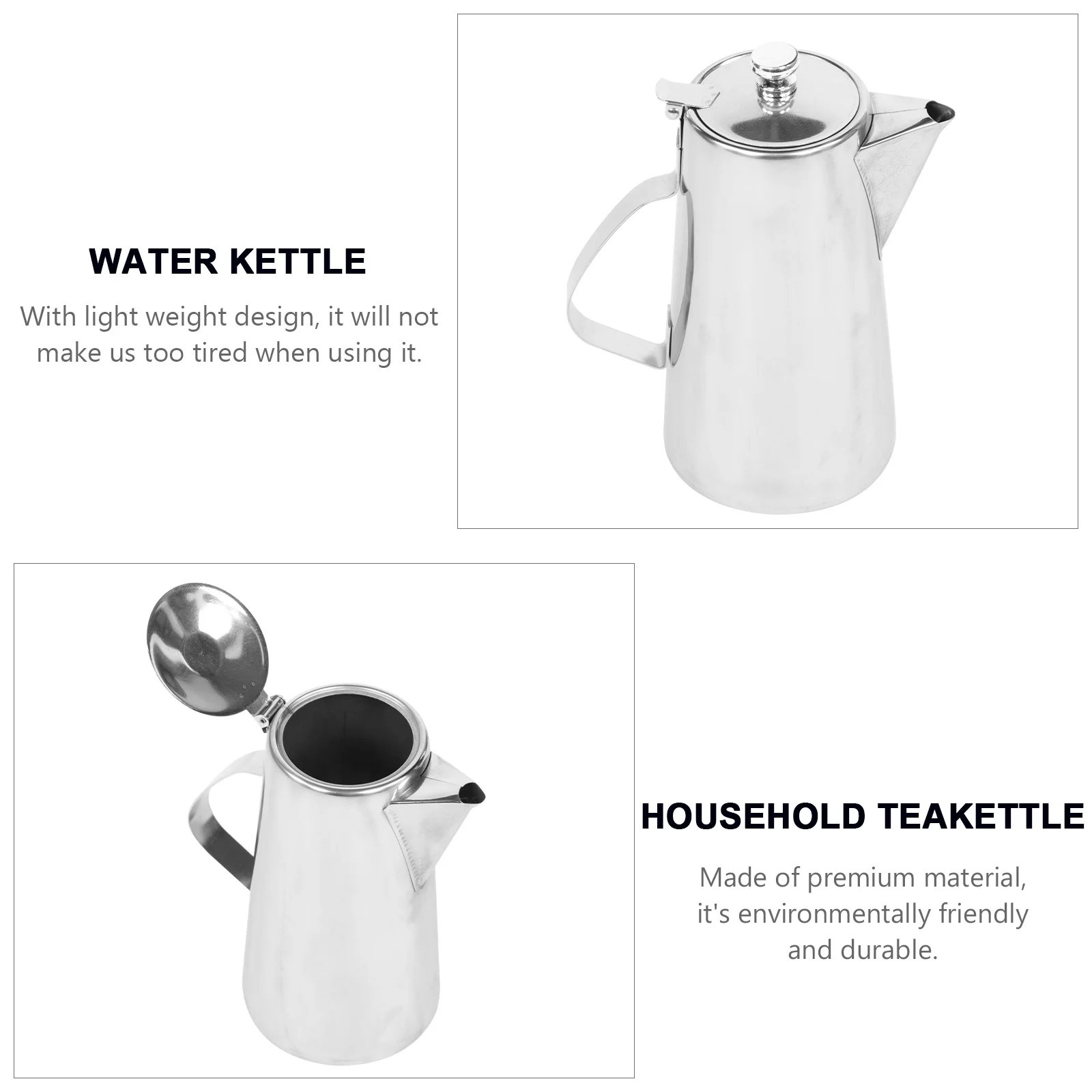 

Stainless Steel Cold Water Pot Large Capacity Oil Can Food Grade Lightweight Ergonomic Handle Kitchen Oil Bottle Silver