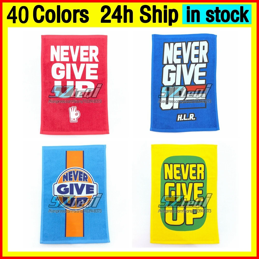 40 Colors Premium Printed Rally Towels For John Cena Never Give Up Wrestling Sports Quick Absorbent Thickened Cotton Face Towel