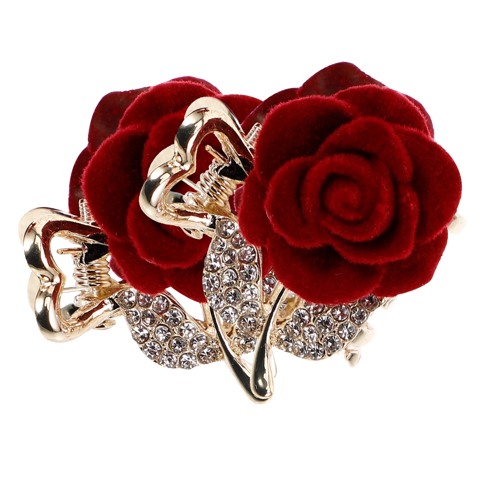 

2pcs Vintage Clips Rose Shark Claw Accessories for Women Teens Hair Clips For Women Red Color Thin Thick Hair Styling