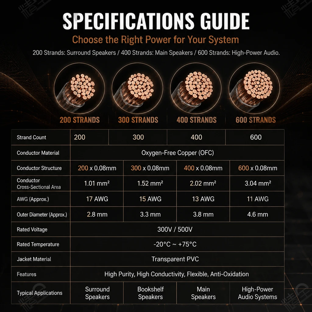 HIFIDIY LIVE Speakers loudspeaker Wire Cable Audio line Cable DIY HIFI Fancier OFC Pure Oxygen-Free Copper 200 300 400 600Core