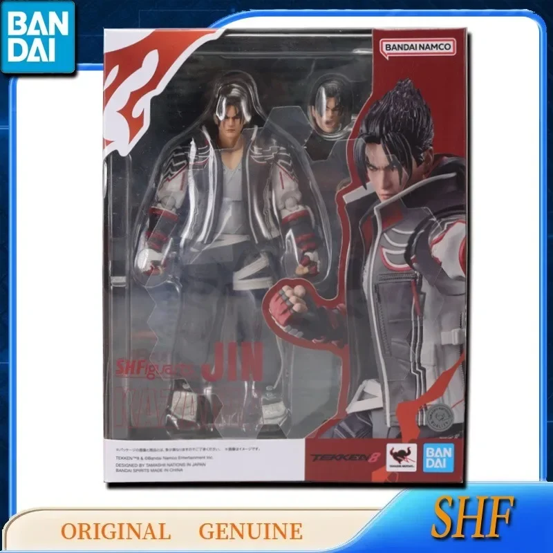 Bandai Original Genuine SHF SHFiguarts TEKKEN 8 JIN KAZAMA Anime Action Figures Toys for Kids Gift Model Ornaments