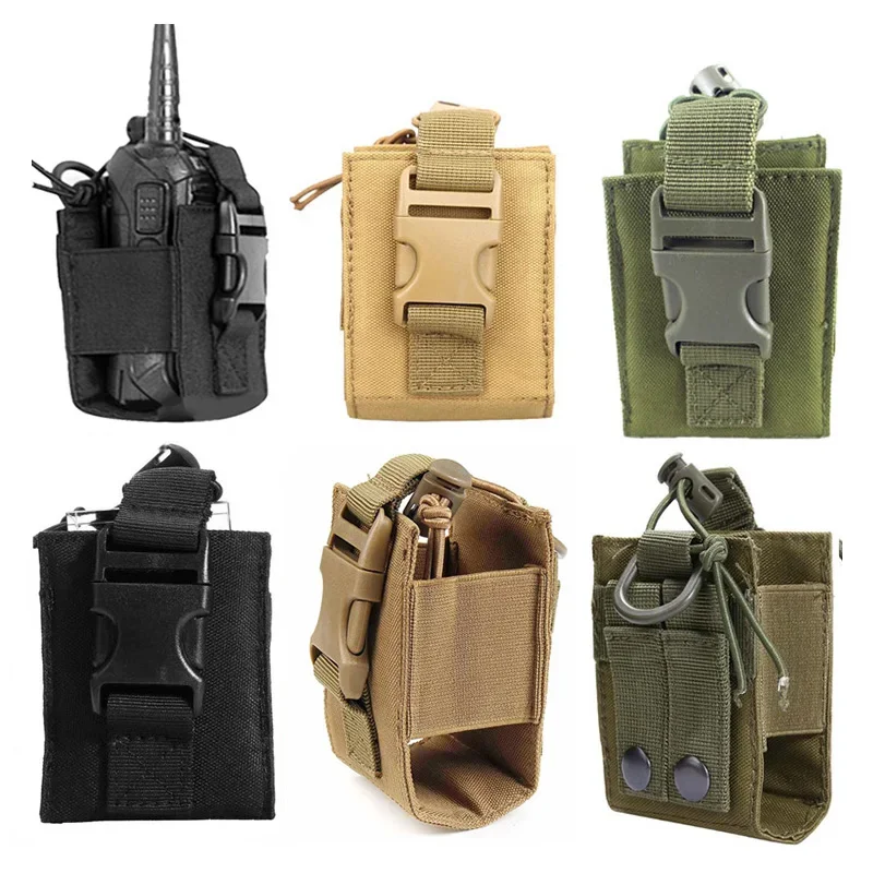 Tactical Radio Pouch Hunting Walkie Talkie Holder Interphone Hanging Bag Molle Nylon Magazine Pouch Pocket Storage Bag