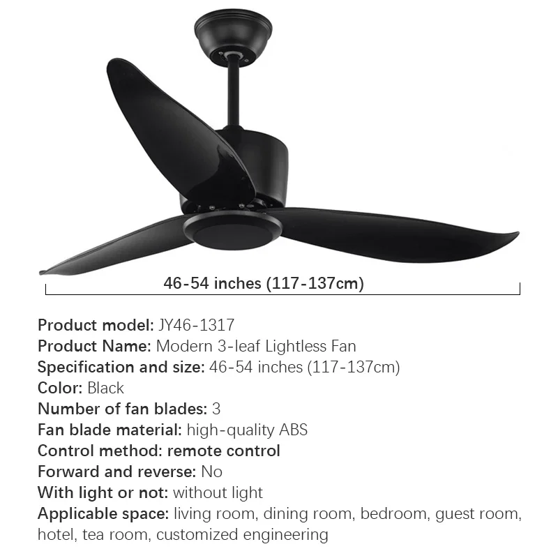 Hongcui Nordic Without lights Ceiling Fan Modern Minima lism Living Room Bedroom Study Cafe Hotel