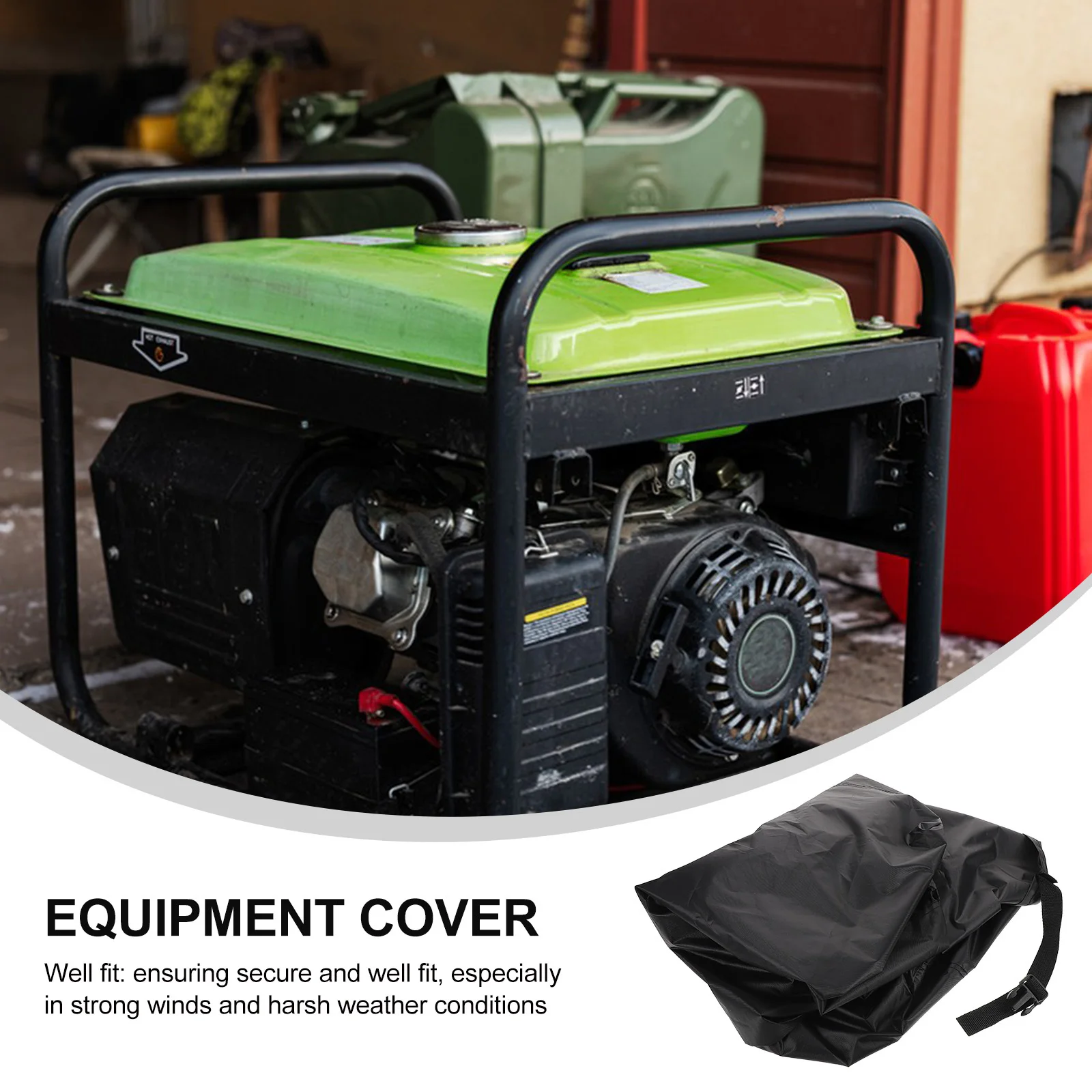 غطاء مولد خارجي من قماش أكسفورد مقاوم للماء وخفيف الوزن وسهل التركيب ومولد عالمي مقاوم للرياح ومقاوم للمطر