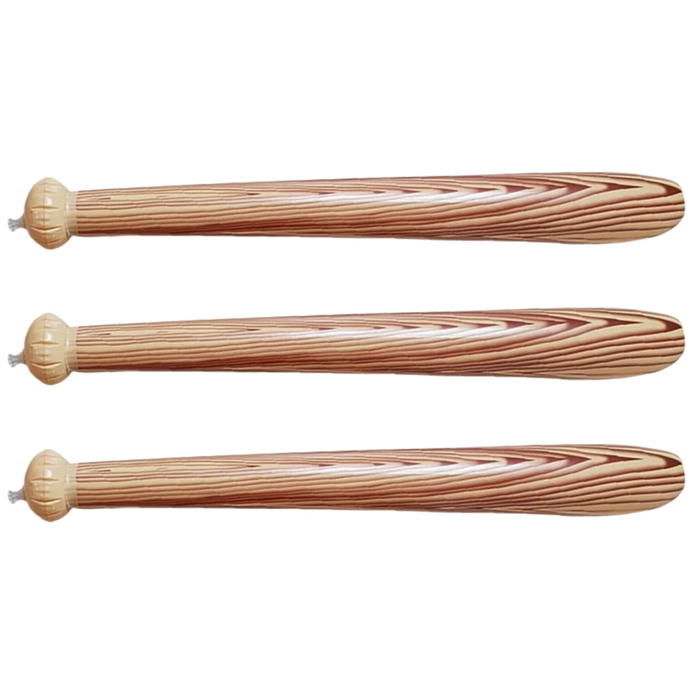 3 Pcs Inflatable Baseball Bat Creative Toddler Object Bats Toys for Boys Decoration Guitar Props Cheering Stick