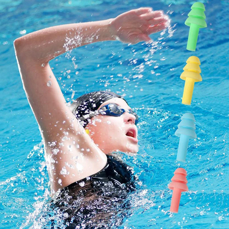 Anti-Lärm Schlaf Ohrstöpsel Schlafen Noise Cancelling Wiederverwendbare Silikon Sound Block Ohrstöpsel Sommer Wasserdicht Schwimmen Ohr Stecker
