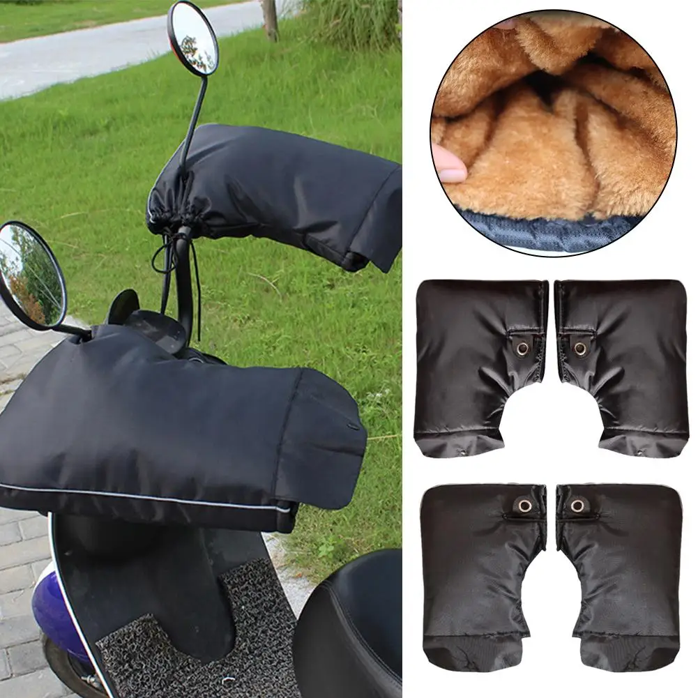 Universal Winter Motorcycle Gloves Handlebar Muffs Reflective Strip Warm Handle Bar Cover Gloves For Motorbikes Scooters Ri Z1t0