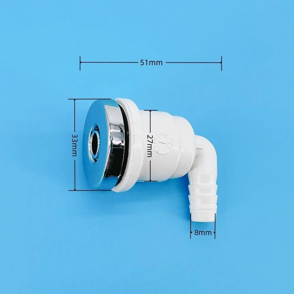 33mm Cover 8mm Air Massage Bathtub Jet Nozzle Chromed Cover PVC Bathtub Bubble Nozzle Hot Tub Air Jet Massage Bathtub Jet Nozzle