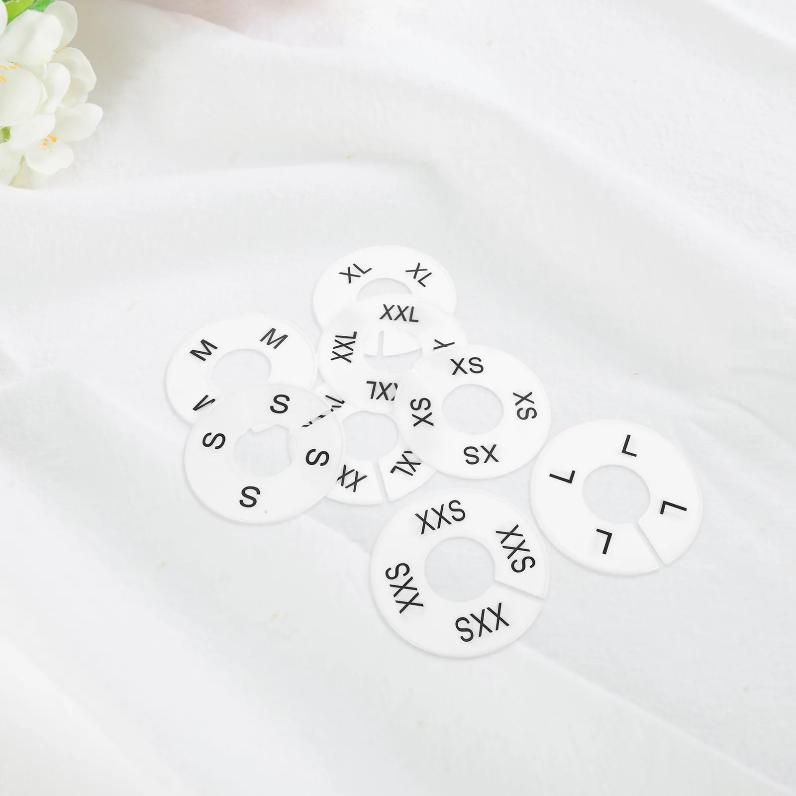 40Pcs Round Size Rings for Clothing Racks Plastic Wardrobe Dividers Easy Identification Clothes Organizer Closet Separators