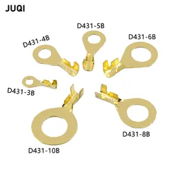 20/50/100/500 sztuk Auto Splices pierścień okrągły Terminal zaciskania luźne szpilki okablowanie wtyczka Tab miedzi otwarcie nos koniec DJ431-3B/4B/5B/6B