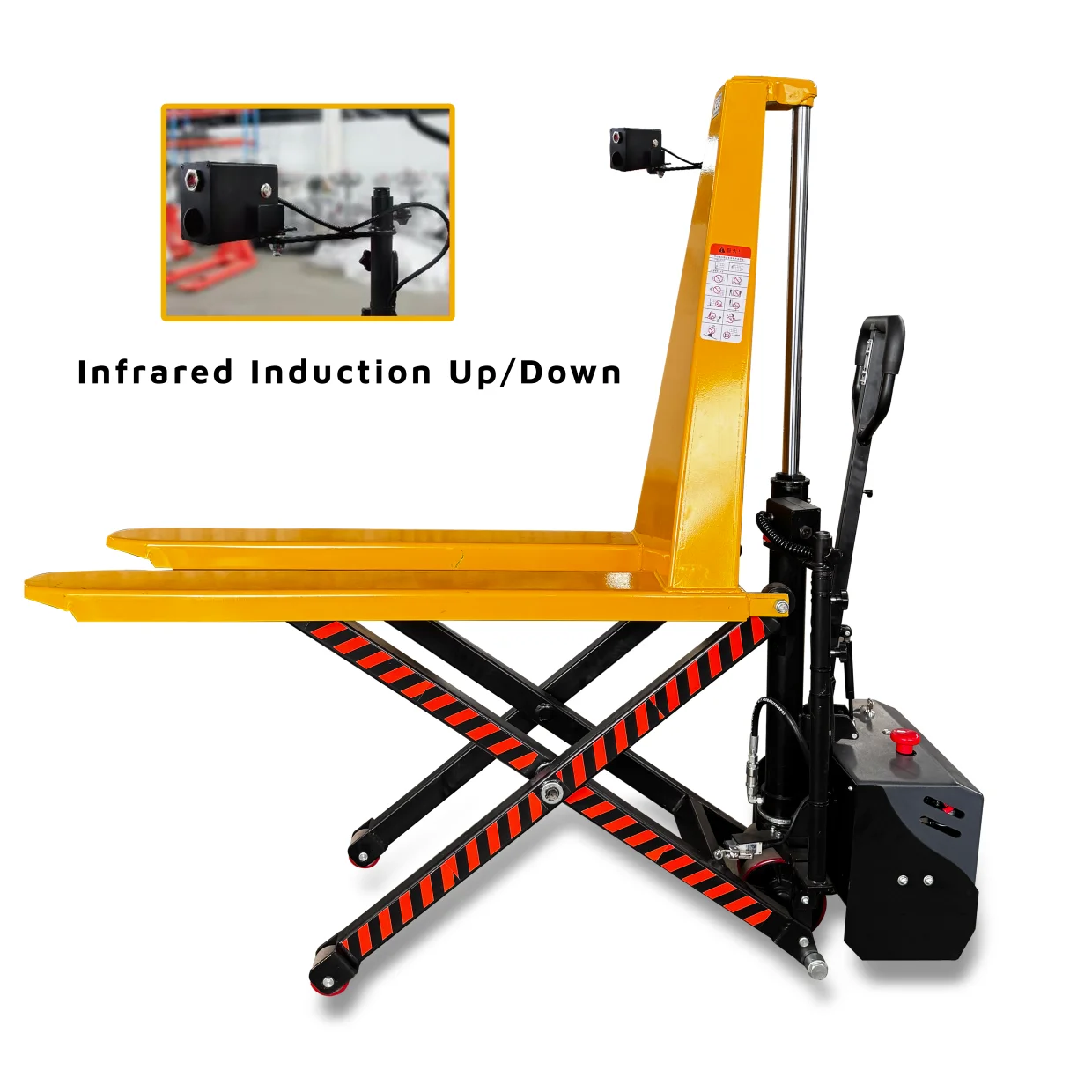 High-Lift Pallet Truck for Restaurant 800mm Lifting Height 1000-1500kg Load Capacity Infrared Induction Maintenance-Free New