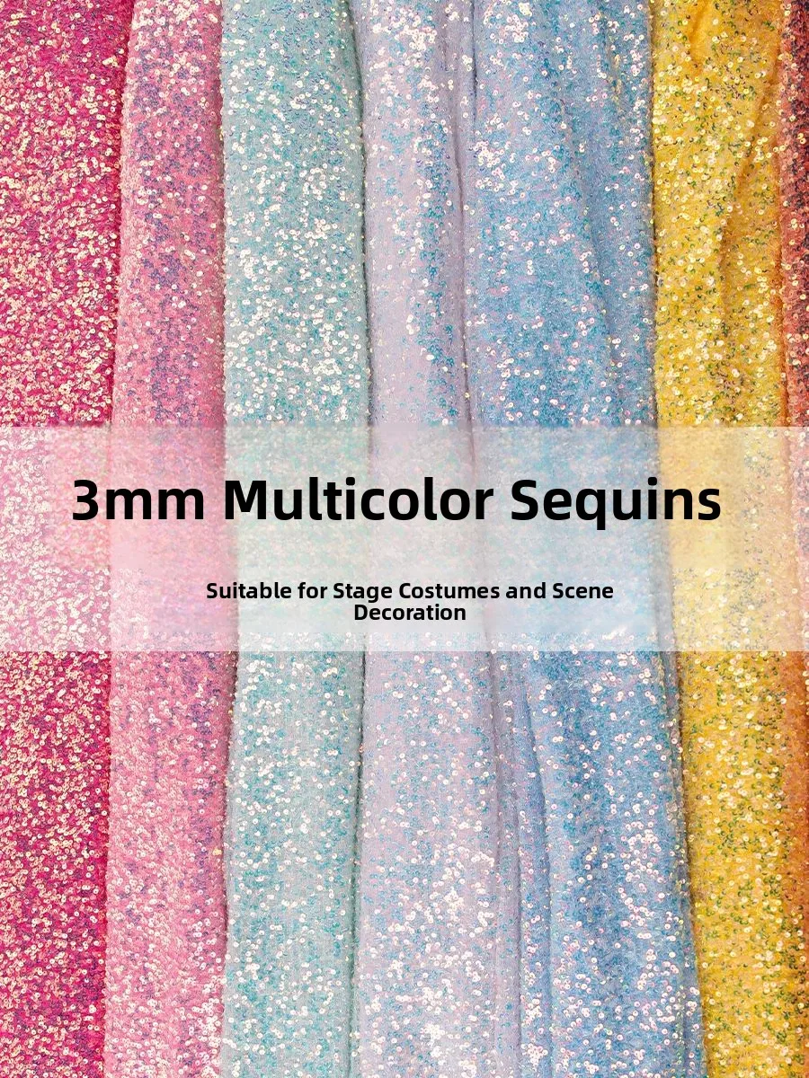 

Нескользящая прочная ткань для сценических костюмов, яркая сетка с пайетками, материал для свадебного декора и фотосъемки