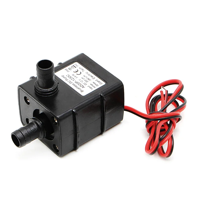 Mini DC12V 3M 240L/H Brushless Motor Submersible Water Pump 12v Water Pump 12V 4.8W Red-black connection