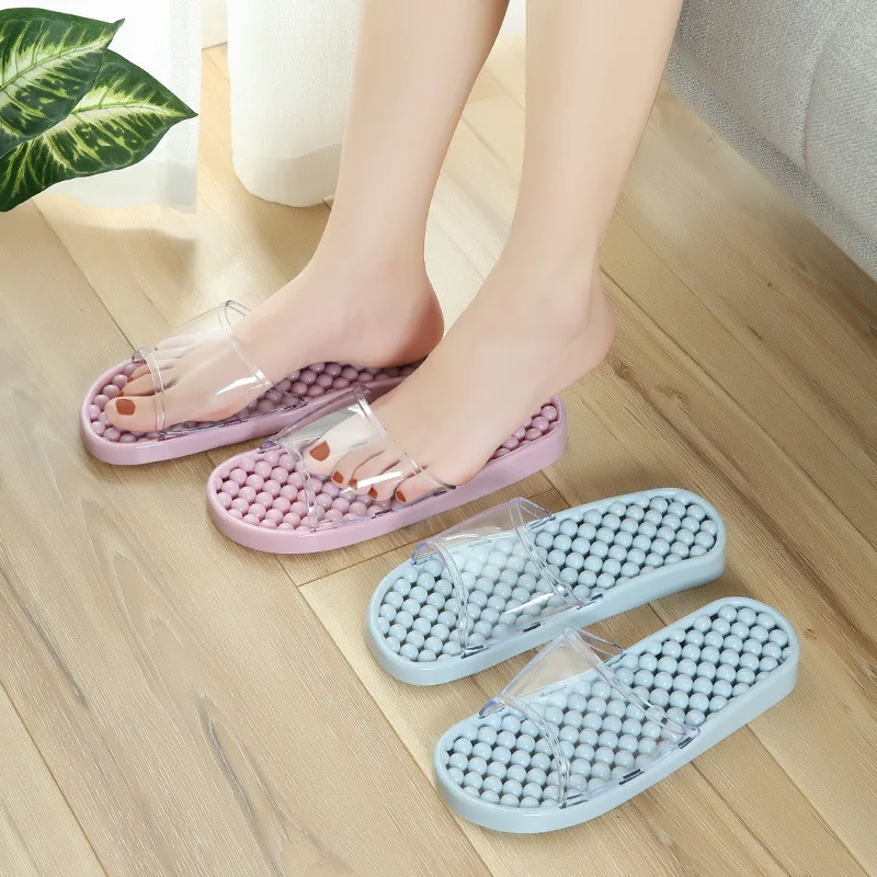 New Anti-skid Water Leakage Couple Home Sandals Creative Internet Celebrity Massage Slippers Bathroom Bath Woman Summer Indoor