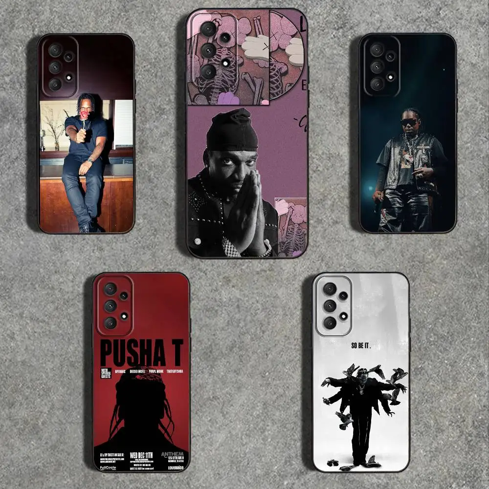 

P-Pusha T-T Phone Case For Samsung Galaxy A73,31,32,72,41,53,52,71,22,5G,Note,J7,8,9 Soft Black Cover