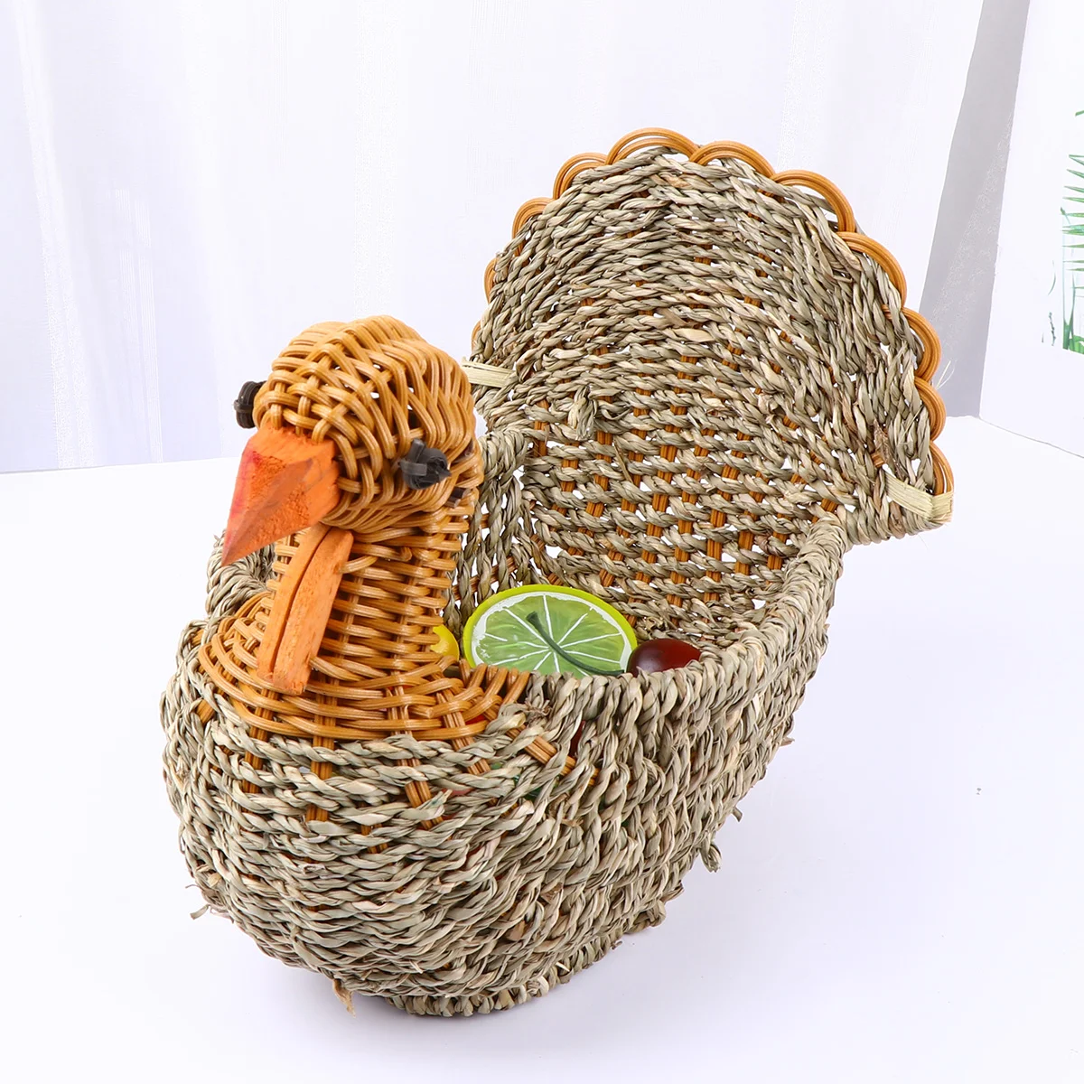 

Wicker Bread Basket Handmade Straw Toys Storage Baskets Hamper Basketball Woven Organizer Debris House Home Decorations Newborn