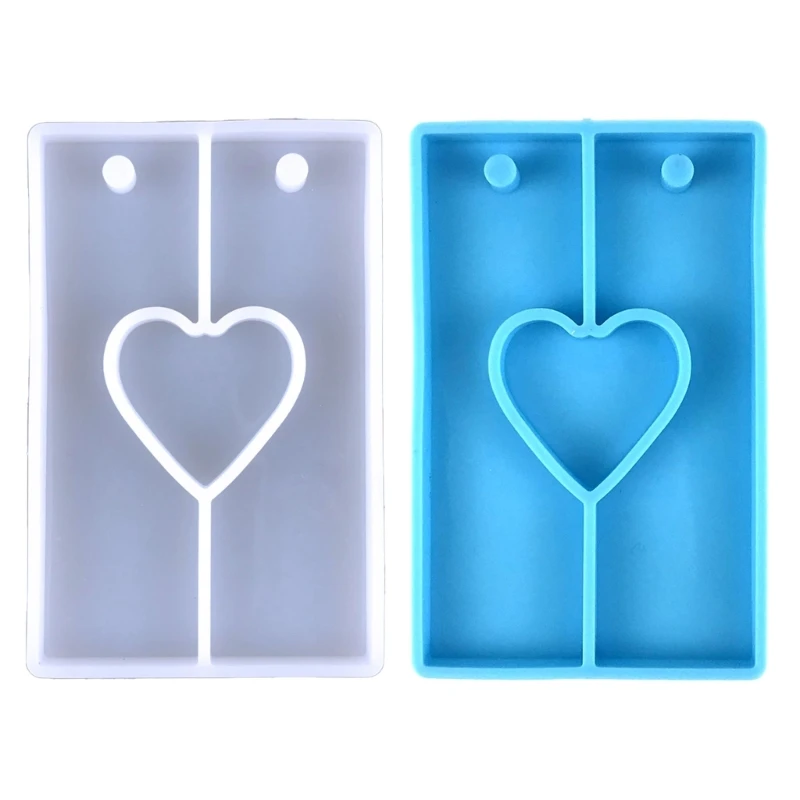 

Keychain Silicone Mold Heart Resin Mold for Pendant Crafts Jewelry Making K3KF