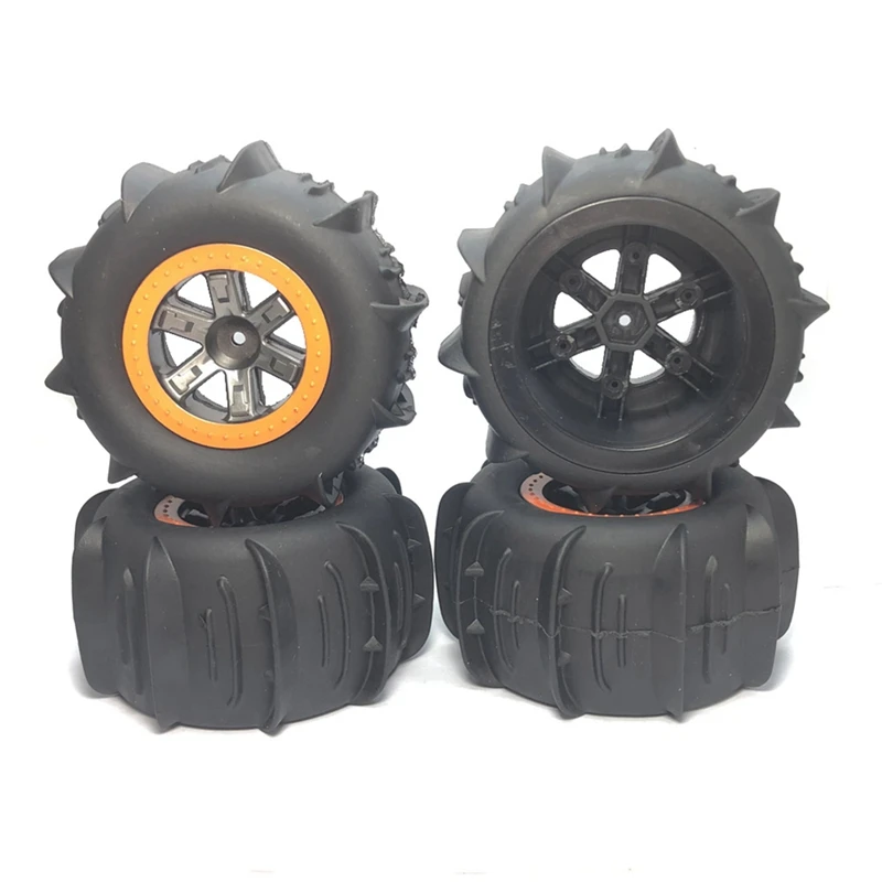 4Pcs 110Mm Paddle Tires Snow Sand Tyre Wheel for Hosim Xinlehong 9125 9116 9155 Wltoys 144001 124019 104009 RC Car Parts