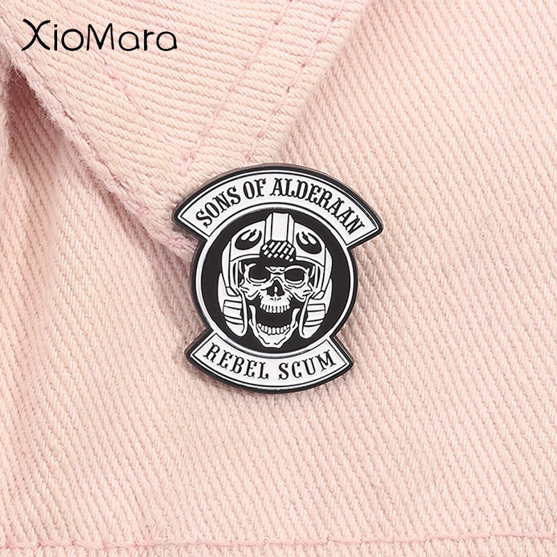 Sons Of Alderaan Rebel Scum Enamel Pin Sci-fi Movies Adventure Game Brooch Lapel Backpack Badge Jewelry Gifts for Friends